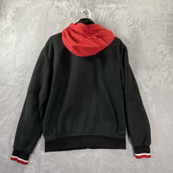 Polo Ralph Lauren Jacket men's Large Fleece Full Zip Packable Hood Bomber Black - Picture 16 of 16